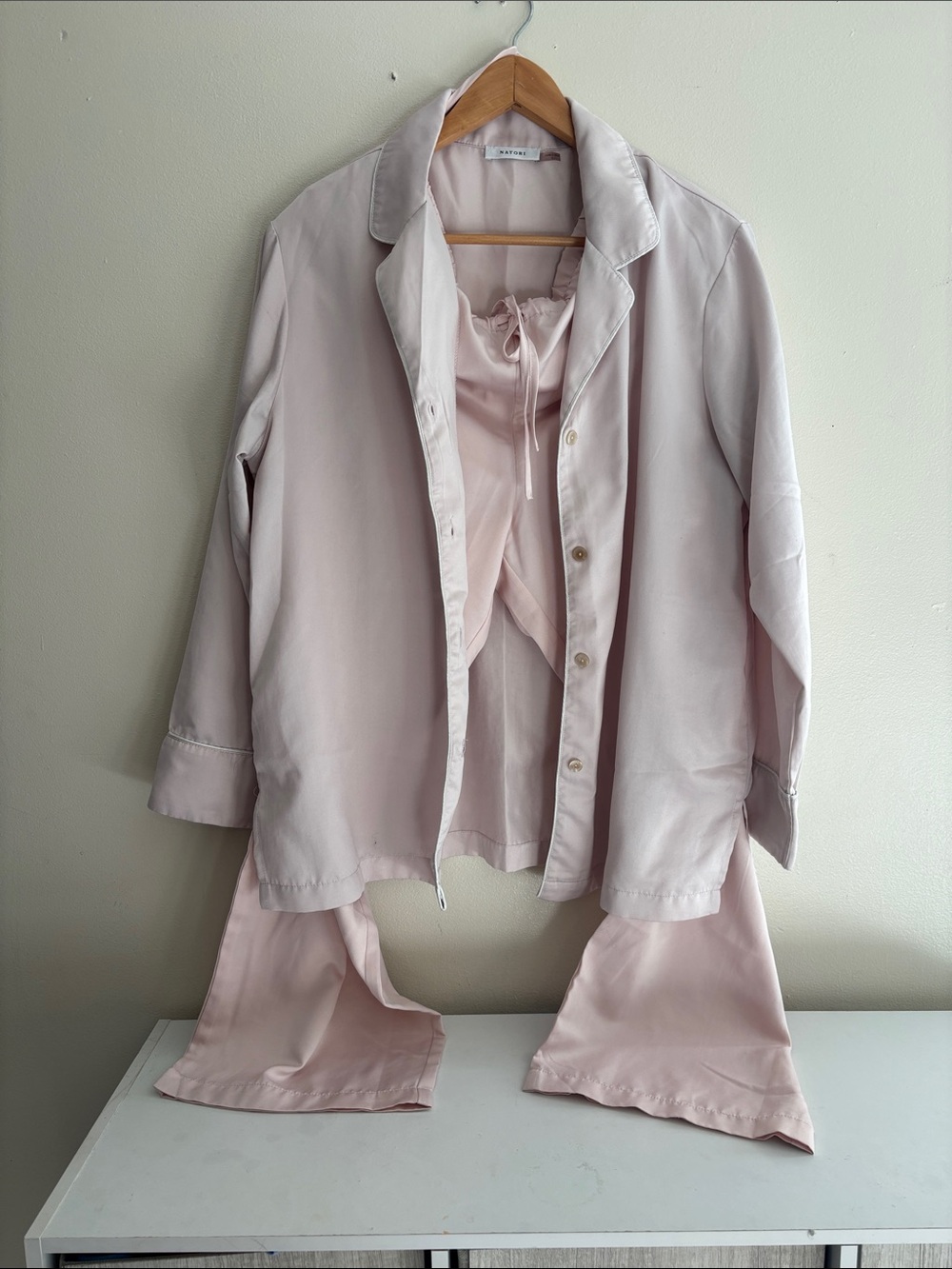 Natori Soft Pink Pajama Jacket and Cami Set